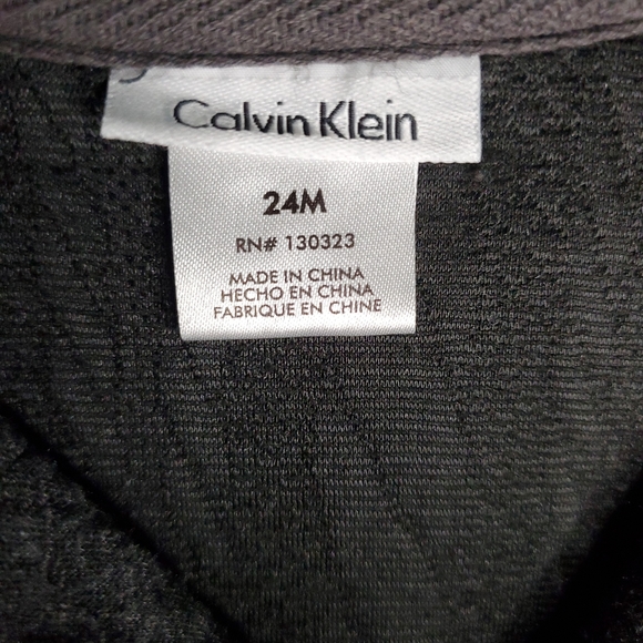 Calvin Klein baby's 2 pc. charcoal gray moto jacket, leggings set Sz. 18-24 mo - Picture 3 of 12